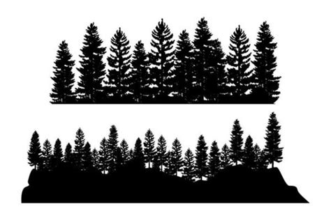 Treeline Silhouette Vector Art, Icons, and Graphics for Free Download