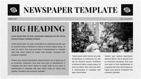 Free Google Slides Newspaper Article Template PowerPoint