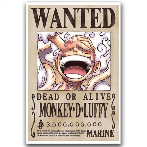 Buy Anime One Piece Wanted s - Latest Luffy Bounty 3 Billion Bailey ...