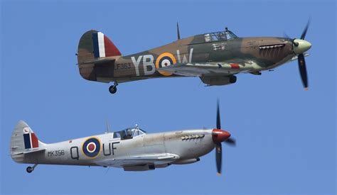 Spitfire and Hurricane, Battle of Britain Memorial Flight | Flickr