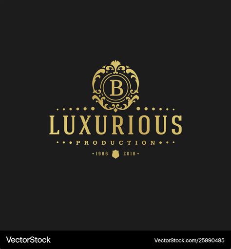 Luxury logo design template Royalty Free Vector Image