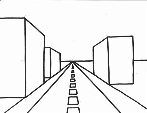 Buildings 1 Point Perspective (Long Drawing) - #CAALF | Perspective ...