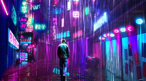 Neon Rain Wallpapers - Top Free Neon Rain Backgrounds - WallpaperAccess