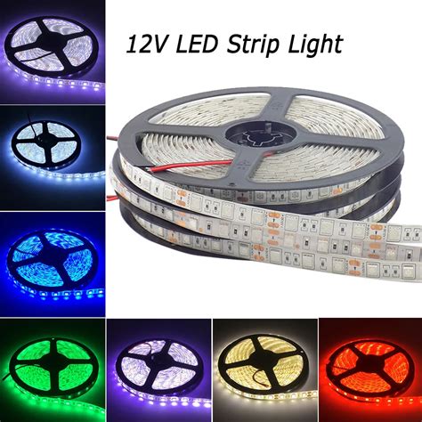 SMD 5050 RGB LED Strip Waterproof DC 12V Flexible ledstrip Led Tape led ...