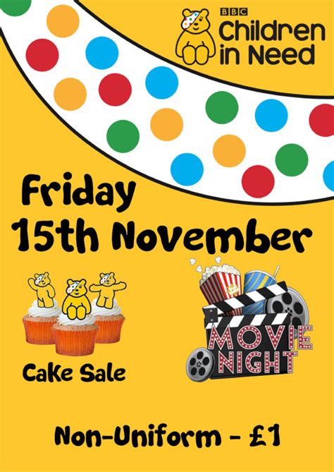 Children in Need Day, Friday 15th November 2019 - Oldfield School