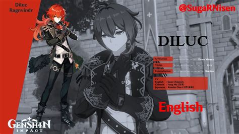 Genshin Impact | Diluc Voice Lines - English - YouTube