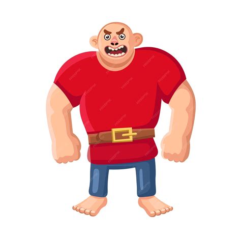 Premium Vector | Angry hungry giant character Big man Character for ...