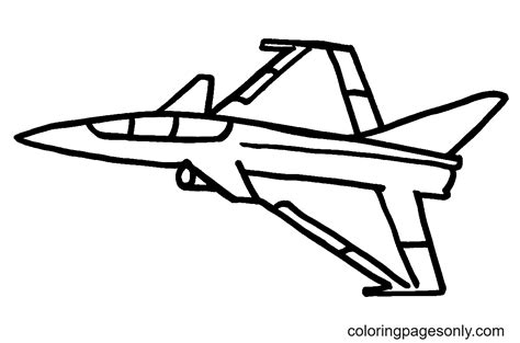 Fighter Jet Airplane Coloring Page Coloring Page Page For Kids And ...