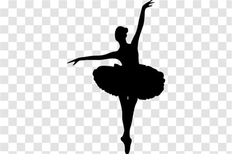 Silhouette Ballet Dancer Modern Dance - Black And White Transparent PNG