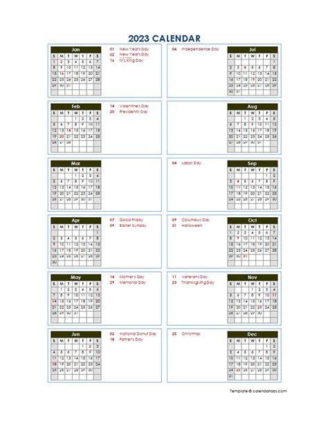 Free 2023 calendar template word - sapWas