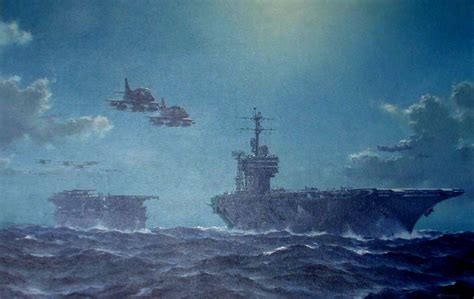 [ART] Painting of the Navy's first aircraft carrier, USS Langley (CV-1 ...