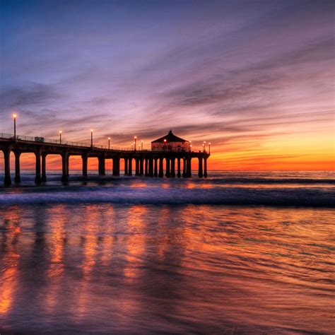 Manhattan Beach Pier iPad Wallpapers Free Download