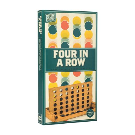 Four In A Row Handcrafted Wooden Board Game 3+