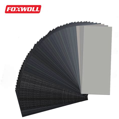 48 PCS Sandpaper 120 to 5000 Grit Sand Paper Sheets - FOXWOLL