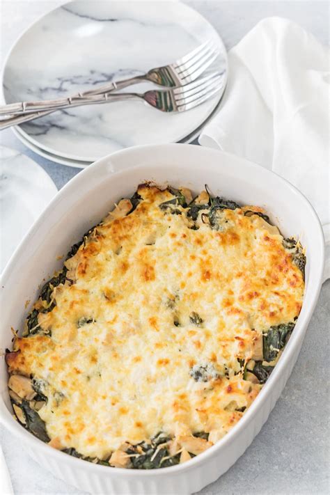 Easy and Delish Cheesy Chicken and Spinach Bake Recipe