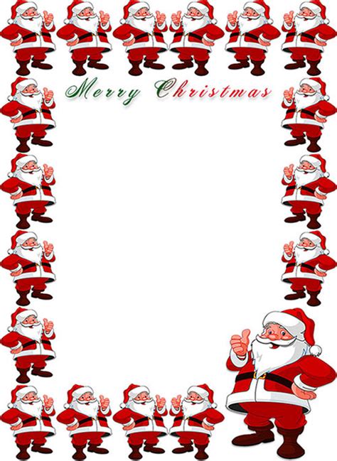 Free Santa Claus Border Graphics - Clipart Frames