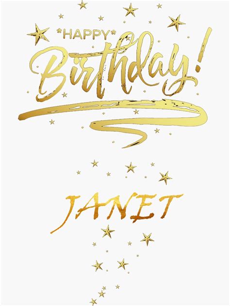 "HAPPY BIRTHDAY JANET : Unique & Special Gift that Customs on your ...