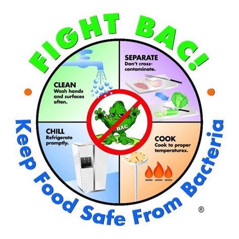 Keep Food Safe from Bacteria | Food safety posters, Safe food, Fight bac