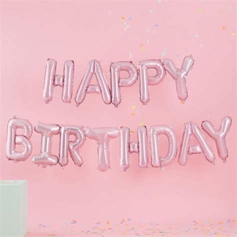 Matte Pink Happy Birthday Balloon Banner – Chroma Celebrations