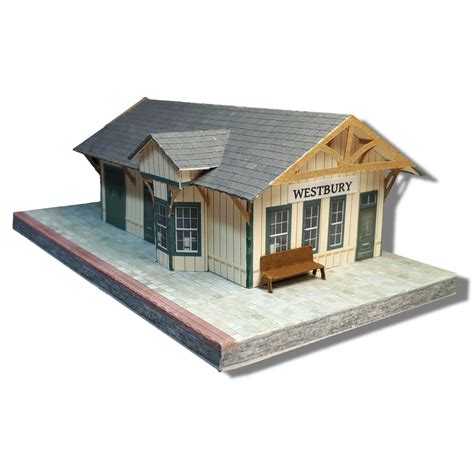 N Scale Building 1:160 Train Station / Depot - Pre-Cut Paper Model Kit ...