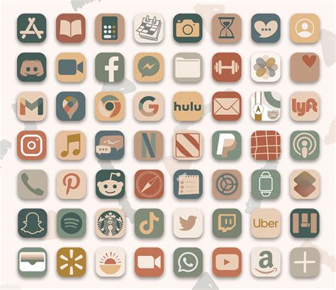 Boho Aesthetic App Icons - Free App Icons for iPhone in Boho Chic Style