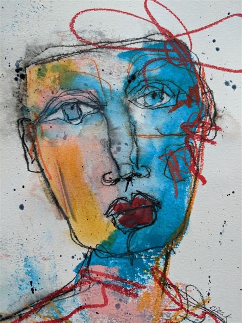 Abstract Figure Art, Abstract Faces, Abstract Portrait, Face Painting ...