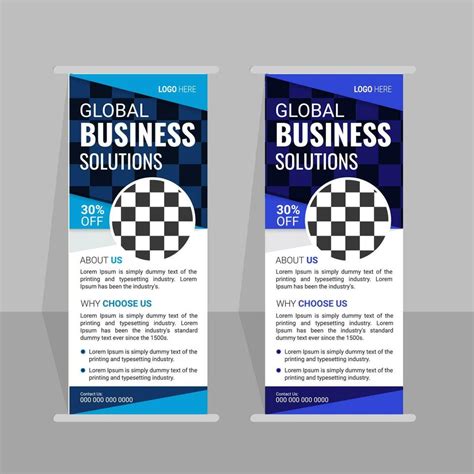 Modern corporate colorful roll up stand banner design template 23513794 ...