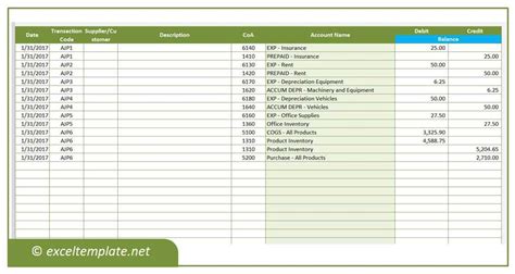 Accounting Journals | Excel Templates