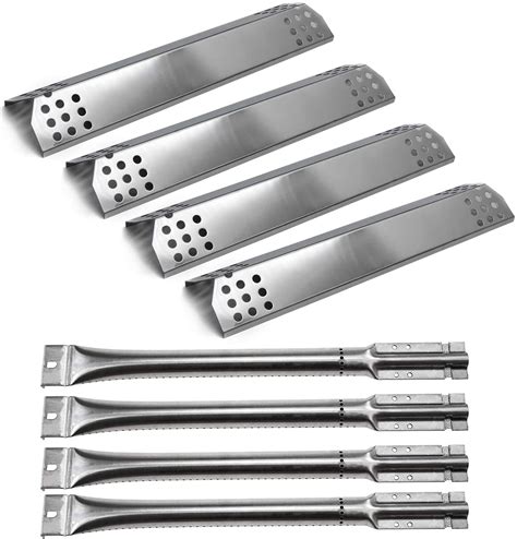 Stainless Steel Heat Plate Shield and Burners Tube Kit Replacement Gas Grill Parts for Master ...