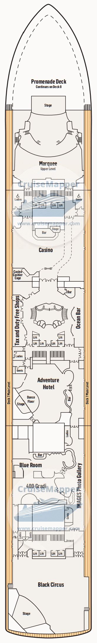 Pacific Adventure deck 7 plan | CruiseMapper