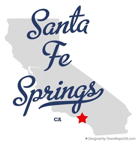 Map of Santa Fe Springs, CA, California