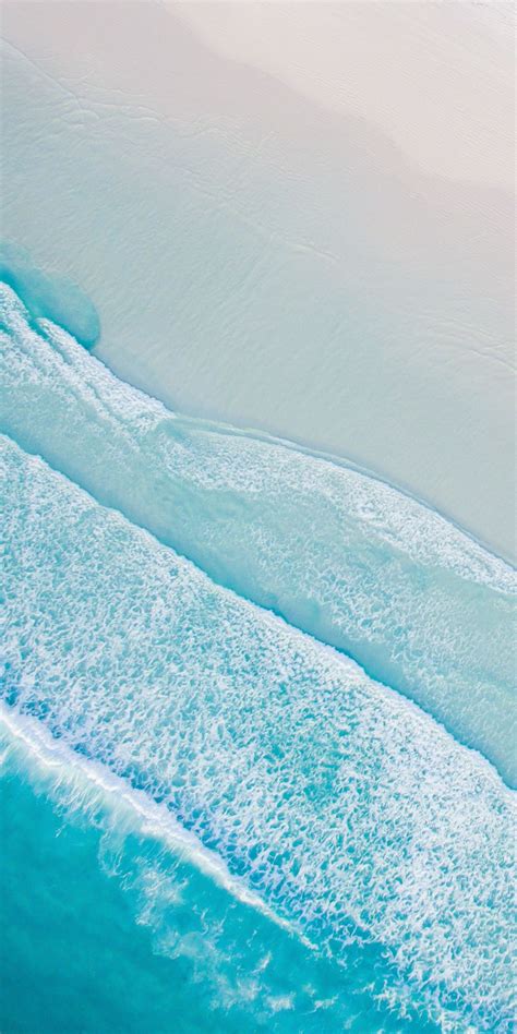 Beach, aerial view, soft, stock, 1080x2160 wallpaper | Beach wallpaper ...