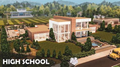 HIGH SCHOOL | SIMS 4 CC SPEED BUILD | DOWNLOAD LINK (TRAY+CC) - YouTube