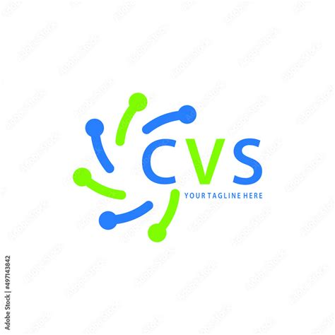 CVS logo design initial creative letter on white background. CVS vector ...