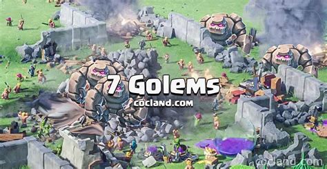 7 Golems Attack Strategy | Clash of Clans Land