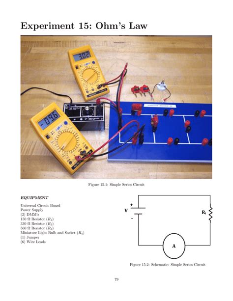 Experiment 15: Ohm's Law