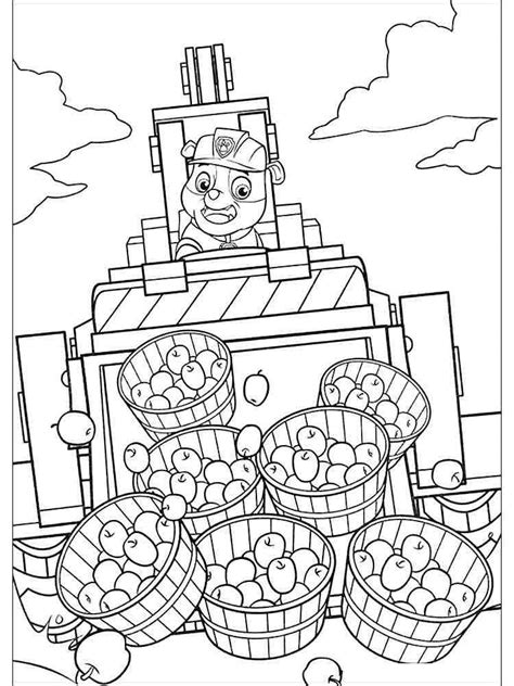 Rubble Paw Patrol coloring pages. D