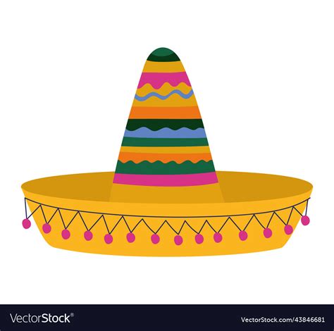 Straw hat mexican Royalty Free Vector Image - VectorStock