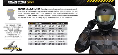 Helmet Sizing - ScorpionExo