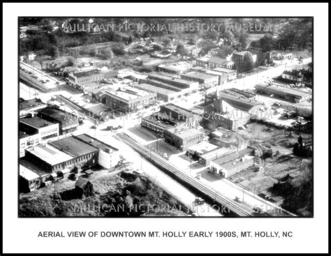 Aerial view of Downtown Mt. Holly early 1900s, Mt. Holly, NC – Millican ...