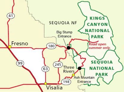 Sequoia National Park Map - Ricca Chloette