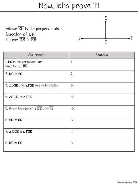 Perpendicular Bisector Notes and Worksheets - Lindsay Bowden