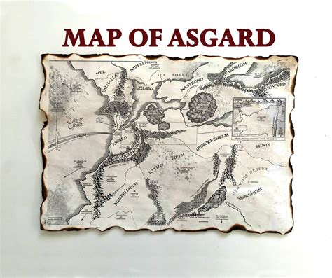 Map of Asgard, Old Norse Ásgardr in Norse Mythology, Asgardians Home ...