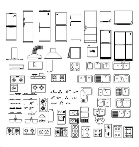 Ide Top Kitchen Appliances CAD Blocks