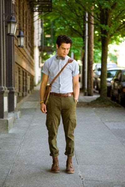 green cargo pants outfit mens - Bernie Angel