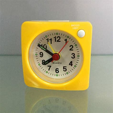 Travel Small Alarm Clock Bedside Mute Alarm Clock with Light & Snooze ...