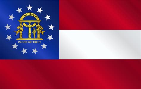 Georgia State Flag Gloss - America's Scholarship Konnection