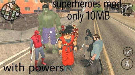 Only (10MB)👌add superhero mod with powers in gta san Andreas - YouTube