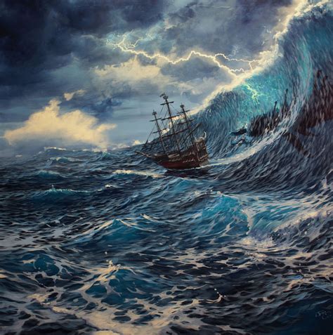 How To Paint Stormy Ocean Scenes | Learn with Mural Joe