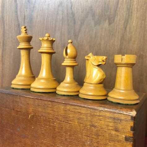 Antique Chess Set - Etsy